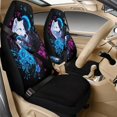 thumbnail image 1 of Xixirimido Car Seat Protection Set 5 Pieces Breathable PU Leather Front Seat Covers with Seat Belt and Console Covers Universal Fits Most Cars, Wolves Floral Moon, 1 of 8