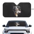 thumbnail image 1 of Xixirimido Car Windshield Sun Shade Car Sun Visor Block UV Rays Foldable Automotive Windshield Sunshades Front Window Sun Blocker Keep Your Vehicle Cool, Bernese Mountain Dog Black, 1 of 8