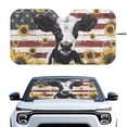 thumbnail image 1 of Xixirimido Car Windshield Sun Shade Car Sun Visor Block UV Rays Foldable Automotive Windshield Sunshades Front Window Sun Blocker Keep Your Vehicle Cool, Cow American Flag Sunflower, 1 of 8