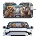 thumbnail image 1 of Xixirimido Car Windshield Sun Shade Car Sun Visor Block UV Rays Foldable Automotive Windshield Sunshades Front Window Sun Blocker Keep Your Vehicle Cool, Sloths, 1 of 8