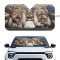 thumbnail image 1 of Xixirimido Car Windshield Sun Shade Foldable Sun Visor for Front Window Sunshade Universal Fit Most Truck SUV Vans Car Interior Accessories, Cute Yorkshire Terrier, 1 of 8