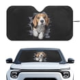thumbnail image 1 of Xixirimido Car Windshield Sun Shade Foldable Sunshade Front Window Cover Sun Visor for Trucks SUVs Sedan Universal Car Interior Accessories, Beagle Dog Black, 1 of 8