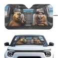 thumbnail image 1 of Xixirimido Car Windshield Sun Shade Foldable Sunshade Front Window Cover Sun Visor for Trucks SUVs Sedan Universal Car Interior Accessories, Cute Capybaras, 1 of 8
