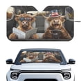 thumbnail image 1 of Xixirimido Car Windshield Sun Shade Foldable Sunshade Front Window Cover Sun Visor for Trucks SUVs Sedan Universal Car Interior Accessories, Highland Cattles, 1 of 8