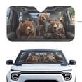 thumbnail image 1 of Xixirimido Car Windshield Sun Shade Front Windshield Cover Universal Fit for SUVs Trucks Foldable Front Window Sunshade Automotive Interior Accessories, Cute Funny Bears, 1 of 8
