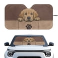 thumbnail image 1 of Xixirimido Car Windshield Sun Shade Front Windshield Cover Universal Fit for SUVs Trucks Foldable Front Window Sunshade Automotive Interior Accessories, Labrador Retriever Brown, 1 of 8