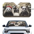 thumbnail image 1 of Xixirimido Car Windshield Sun Shade Sun Visor for Front Window Sunshade Block UV Rays Universal Fit Truck SUV Van Auto Accessories, Pandas Family, 1 of 8