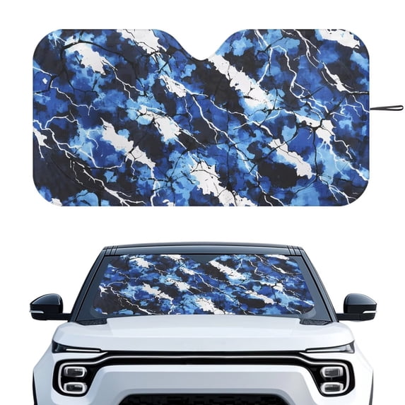 Xixirimido Car Windshield Sun Shade Universal Fit for SUV Truck Sedan Auto Front Window Sunshade Sun Visor Block UV Rays Keep Cool Car Accessories, Camouflage Blue