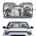 thumbnail image 1 of Xixirimido Car Windshield Sun Shade Universal Fit for SUV Truck Sedan Auto Front Window Sunshade Sun Visor Block UV Rays Keep Cool Car Accessories, Dachshunds Baseball, 1 of 8