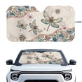 thumbnail image 1 of Xixirimido Car Windshield Sun Shade Universal Fit for SUV Truck Sedan Auto Front Window Sunshade Sun Visor Block UV Rays Keep Cool Car Accessories, Dragonfly Boho Floral, 1 of 8