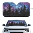thumbnail image 1 of Xixirimido Car Windshield Sun Shade Universal Fit for SUV Truck Sedan Auto Front Window Sunshade Sun Visor Block UV Rays Keep Cool Car Accessories, Forest Starry Night, 1 of 8