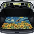 thumbnail image 1 of Xixirimido Cargo Liner Floor Mat All Weather Trunk Protection Trimmable to Fit Heavy Duty Car Trunk Mat Universal Car Accessories, 29" x 39", Starry Night Cat Sunflower, 1 of 6