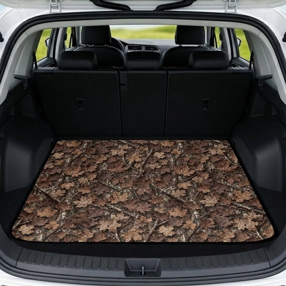 Xixirimido Cargo Liner Floor Mat All Weather Trunk Protection Trimmable to Fit Heavy Duty Car Trunk Mat Universal Car Accessories, 29" x 39", Vintage Forest Camouflage