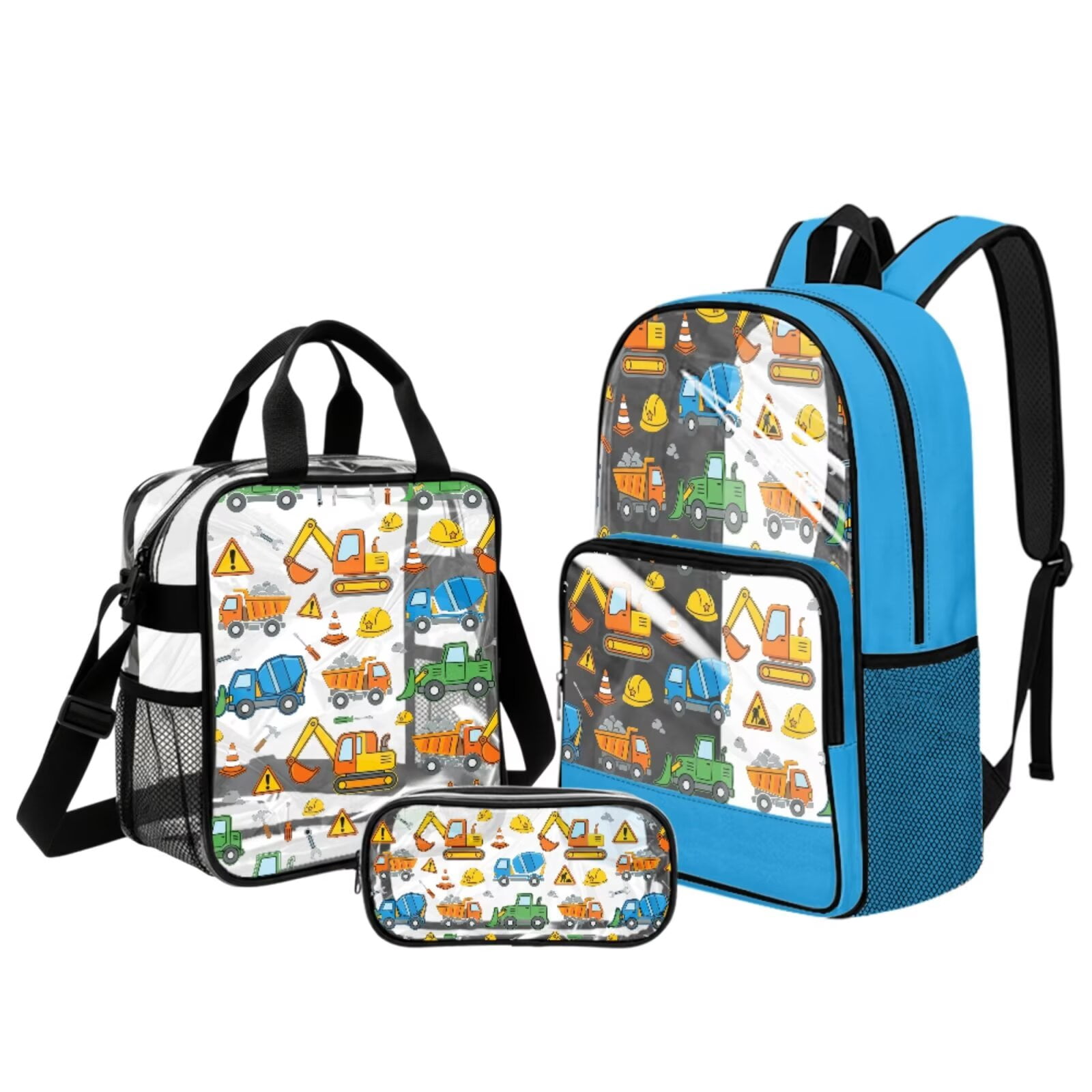 Xixirimido Dinosaur Colored Camo Print Clear Backpack for 