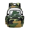 thumbnail image 1 of Xixirimido Cartoon Crocodile Truck Camo Print Kids School Bag 17" Backpack for Boys & Girls Lightweight Large Capacity Bookbag for Elementary Middle High School Students, 1 of 8