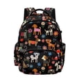 thumbnail image 1 of Xixirimido Cartoon Dogs & Floral Print 17" Large Capacity Backpack for Kids Elementary Bookbag Middle High School Bag for Boys & Girls Multi Pockets Rucksack, 1 of 8