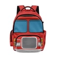 thumbnail image 1 of Xixirimido Cartoon Fire Truck Red Print Kids Backpack for Boys Girls Elementary Students Bookbag Middle High School Bag Lightweight Backpacks Laptop Bag 17", 1 of 8