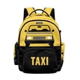 thumbnail image 1 of Xixirimido Cartoon Taxi Print 17" Large Capacity Backpack for Kids Elementary Bookbag Middle High School Bag for Boys & Girls Multi Pockets Rucksack, 1 of 8