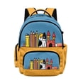 thumbnail image 1 of Xixirimido Cat Pens Castle Print 17" School Backpack for Girls Boys High School Book Bag Cute Backpack Lightweight Middle School Back Pack Daypack Elementary, 1 of 8