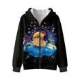 thumbnail image 1 of Xixirimido Cat Starry Cloud Music Notes Pattern Hoodies for Girls Boys Zip Up Hoodie Sweatshirt Teen Lightweight Fall Winter Jacket Casual Long Sleeve Pullover Top for 6-8 Years, 1 of 8