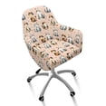 thumbnail image 1 of Xixirimido Cats Floral Hearts Paws Pattern Office Arm Chair Cover Swivel Dining Chair Slipcover Curved Back Armrest Chair Covers Stretch Desk Chair Protector Cover for Home Office, 1 of 7