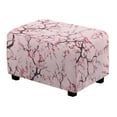 thumbnail image 1 of Xixirimido Cherry Blossom Floral Pattern Ottoman Slipcover Form-Fit Stretch Footstool Cover for Leather/Fabric Ottomans, Non-Slip Bottom & Living Room/Bedroom Use,Large, 1 of 7