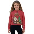 thumbnail image 1 of Xixirimido Christmas Tree Santa Dog Pattern Girls Half Zip Sweatshirt Long Sleeve Pullover Crop Tops Kids Lightweight Hoodie Fashion Winter Clothes Size 5-6, 1 of 7