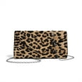 thumbnail image 1 of Xixirimido Clutch Purse for Women Formal Evening Bags for Wedding Party Cocktail Prom Leather Envelope Bag with Detachable Chain, Brown Leopard, 1 of 7