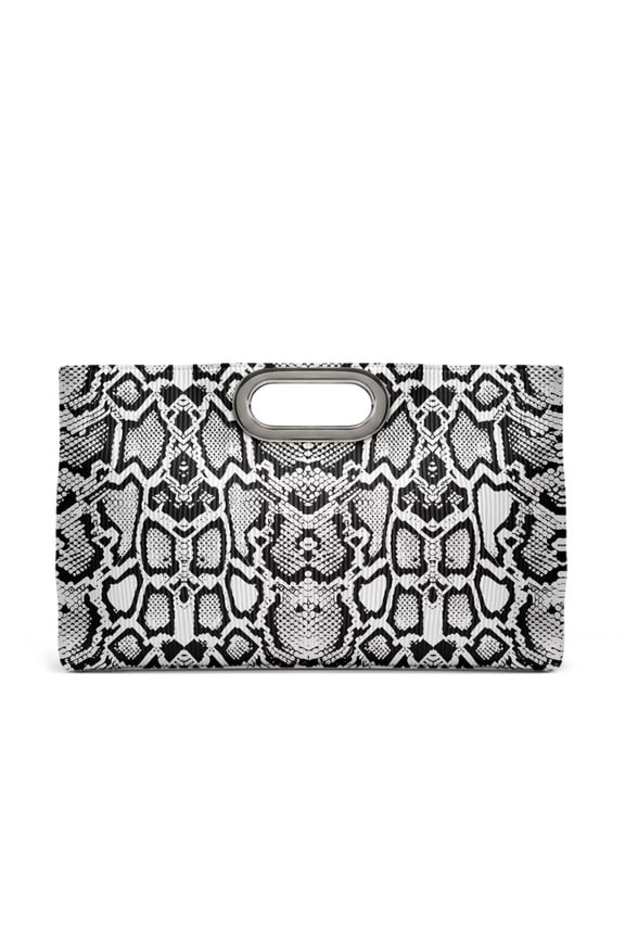 Clutch Purses for Women, Top Handle Leather Clutch Handbag with Detachable Chain Women Formal Evening Handbag, Snake Skin Pattern