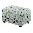 thumbnail image 1 of Xixirimido Colored Cow Spot Pattern Ottoman Cover Rectangle Storage Ottoman Slipcover Stretch Footrest Stool Covers with Elastic Band for Rectangle and Square Ottoman, Large, 1 of 7