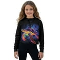 thumbnail image 1 of Xixirimido Colored Paint Sea Turtle Pattern Kids Hoodies for Girls Half Zip Hoodie Sweatshirt 3D Graphic Long Sleeve Pullover Crop Tops with Pocket for Fall Winter Size 7-8, 1 of 7