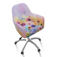 thumbnail image 1 of Xixirimido Colorful Flowers Dragonfly Pattern Swivel Office Armchair Cover Stretch Computer Desk Chair Slipcover Mid Back Accent Dining Chair Covers Non-slip for Home Living Room, 1 of 7