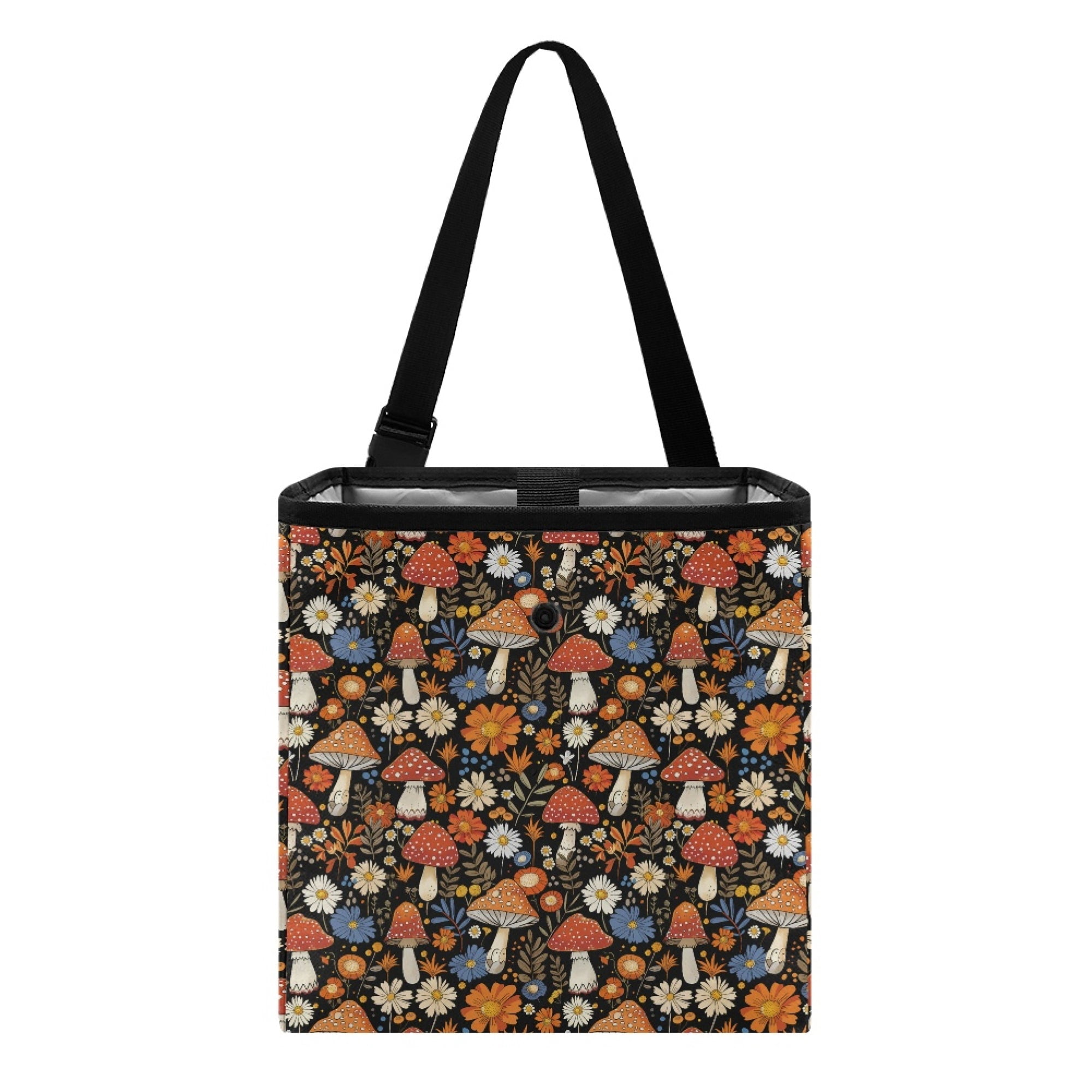 Abstract Hippie Flower Car Trash Can – Hanging Leak-Proof Garbage Bin For Backseat Headrest