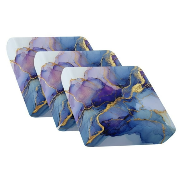 Xixirimido Couch Covers for Sectional Sofa Stretch Couch Cushion Covers 3Pcs Universal Couch Sofa Cover Washable Furniture Protector for Living Room, Blue Purple Marble