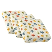 Xixirimido Couch Cushion Covers 3Pcs Seat Cushion Cover Stretch Couch Cover Separate Sectional Sofa Slipcovers Furniture Protector for Pets & Kids, Colored Animal Paws Beige