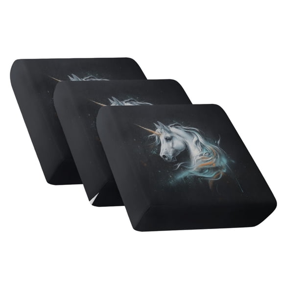 Xixirimido Couch Cushion Covers 3Pcs Seat Cushion Cover Stretch Couch Cover Separate Sectional Sofa Slipcovers Furniture Protector for Pets & Kids, Horse Black