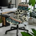 thumbnail image 1 of Xixirimido Cow Spot Aztec Tribal Print Office Chair Covers Computer Universal Stretchable Chair Covers Desk Chair Armrest Covers High Back Slipcovers for Rotating Chairs, Large, 1 of 6