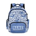 thumbnail image 1 of Xixirimido Custom 17" School Backpack for Girls Boys High School Book Bag Cute Backpack Lightweight Middle School Back Pack Daypack Elementary - Blue Horses Floral Print, 1 of 8