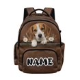 thumbnail image 1 of Xixirimido Custom Name 17" School Backpack for Boys Girls Multi-pocket Bookbags Elementary High School Bookbag Daypacks School Bag for Students Dachshund Dog Daisy Print, 1 of 8