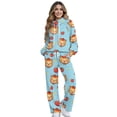 thumbnail image 1 of Xixirimido Cute Capybara Apples Blue Print Womens Sweatsuits 2 Piece Outfits Long Sleeve Sweatshirt Wide Leg Sweatpants Matching Set Fall Winter Fashion Tracksuit Oversized, X-Small, 1 of 7
