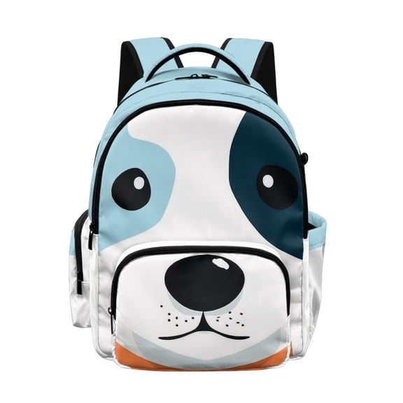 Xixirimido Cute Cartoon Dog Print 17 Inch Kids Backpacks for Boys & Girls Preschool, Kindergarten, Elementary School Backpacks with Adjustable Straps Multi-pocket