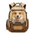 thumbnail image 1 of Xixirimido Cute Corgi Dog 17inch Backpack for Kids Multi-pocket School Bag for Boys Large Capacity Bookbag for Preschool Kindergarten Elementary Students, 1 of 8