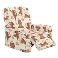 thumbnail image 1 of Xixirimido Cute Dachshund Dogs Paws Pattern Recliner Chair Cover, 4-Pieces Stretch Recliner Covers for Recliner Chair Soft Reclining Chair Slipcover Furniture Protector for Pets Kids, 1 of 8