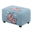 thumbnail image 1 of Xixirimido Cute Pig Blue Pattern Ottoman Cover Rectangle Stretch Footrest Stool Cover for Storage Ottoman, Foot Stool Slipcover Protector with Nonslip Elastic Bottom, Large, 1 of 7