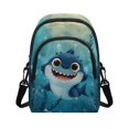 thumbnail image 1 of Xixirimido Cute Shark Undersea Pattern Small Sling Backpack Crossbody Sling Bag, Chest Bag Daypack Fanny Pack Cross Body Bag for Shopping Hiking Traveling, 1 of 7