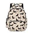 thumbnail image 1 of Xixirimido Dachshund Dog Bone Paw Print 17" Large Capacity Backpack for Kids Elementary Bookbag Middle High School Bag for Boys & Girls Multi Pockets Rucksack, 1 of 8