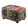 thumbnail image 1 of Xixirimido Deer US Flag Forest Camo Pattern Ottoman Cover Rectangle Stretch Footstool Cover Non-slip Footrest Stool Slipcover Removable for Storage Ottoman, Large, 1 of 7