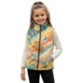 thumbnail image 1 of Xixirimido Dreamy Capybara Colorful Sky Pattern Kids Zip-up Vest for Girls Boys Sleeveless Fleece Vest with Pockets Stand Collar Jacket Kids Fall Winter Outwear for 11-12Y, 1 of 6