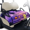 thumbnail image 1 of Xixirimido Easy-carry Golf Cart Seat Covers, Portable Golf Cart Seat Towel Blanket Quilted with 4 Pockets Fits for EZGO, Yamaha, Club Car & More 2-Seat Carts, Sunset Palm Trees Purple, 1 of 8