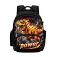 thumbnail image 1 of Xixirimido Fire Power Dinosaur Print 17" School Backpack for Boys Girls Multi-pocket Bookbags Elementary High School Bookbag Daypacks School Bag for Students, 1 of 8